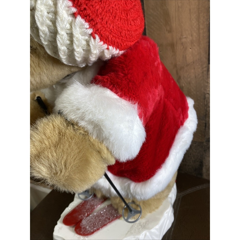 Cubby Bears By Santa's Best Holiday Animation Skiing Bear Vintage 1998 Christmas - Picture 8 of 17